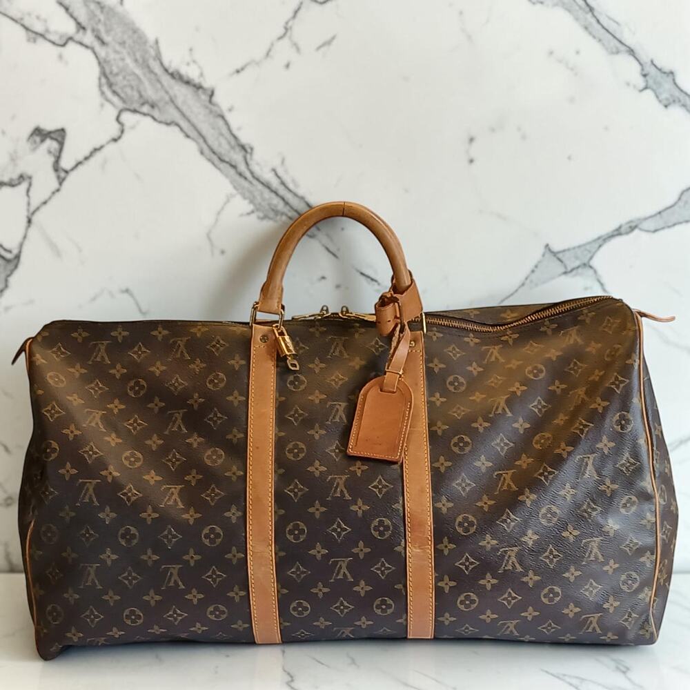 Louis Vuitton Vintage Keepall 60 Monogram Brown Boston Bag